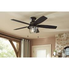 Get free shipping on qualified farmhouse ceiling fans with lights or buy online pick up in store today in the lighting department. Shop Hunter Allegheny 52 In New Bronze Flush Mount Indoor Outdoor Ceiling Fan With Light Kit At Lowes Ceiling Fan Outdoor Ceiling Fans Living Room Ceiling Fan