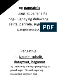 Ang Pangatnig At Transitional Devices