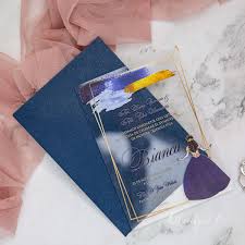 Receive the jpg right now and print yourself! Beauty And The Beast Clear Acrylic Wedding Invitations Ca038