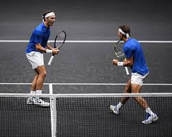 Nadal, federer, zverev beim laver cup. Laver Cup Complicite De Federer Et Nadal Match 8 23 Septembre 2017 Prague Federer Nadal Tennis Funny Tennis Team