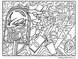 Click on the images to get a pdf which you can print and color! Taco Bell Coloring Pages You Didn T Know You Needed