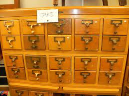 Shop the card catalog library cabinet by layla grayce essentials and experience the design mastery of this industrial & urban piece. Auctions International Auction Chatham Csd 9270 Item Wooden Library Card Catalog Cabinet