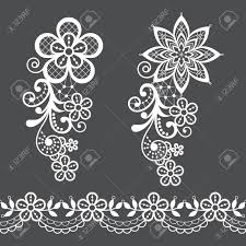 1,682 lace pattern stock vector art and graphics. Vintage Floral Lace Half Wreath Single Vector Pattern Set Royalty Free Cliparts Vectors And Stock Illustration Image 126167214