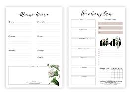 Wochenplaner Botanicals Sodapop Design Planer Kalender Zum Ausdrucken Wochen Planer