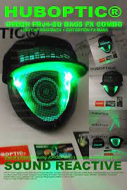 This Is An One Of A Kind Futuristic Huboptic Distortion Fx Light Up Cap Mask Combo Design Prj4 Snapabck Bass Fx Mask Light Up Hats Stylish Face Mask Mask