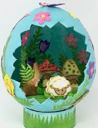 How To Make An Adorable Paper Mache Easter Egg Paper Glitter Glue