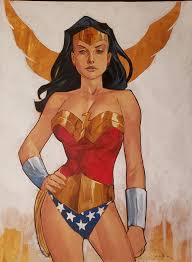 15-07 - Wonder Woman by Phil Noto, in Alan Hamiltons 15 Portfolio 18 x 24  - Over-sized Art Comic Art Gallery Room