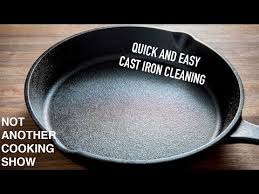 973 How To Clean A Cast Iron Pan After Cooking Youtube In 2020 Cast Iron Pan Cast Iron Cleaning Cleaning Cast Iron Pans