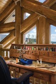 Teton Springs Idaho Handcrafted Log Home Gallery Log Homes Fly Tying Desk Fishing Room