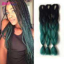 Xpression Braiding Hair Bulk 24 Ince Sintetico Cabelo Goddess Dark Green Two Expression Braiding Hair Braided Hairstyles Jumbo Braiding Hair