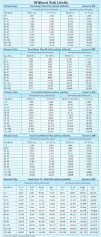 tata aig travel insurance premium chart tata aig travel