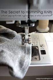 Check your manual on how to do this. How To Hem Knits Sewing Hacks Beginner Sewing Projects Easy Sewing