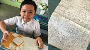 Kerudung elzatta untuk anak sekolah warna putih kerudung fadilah. Komik Buatan Bocah Sd Ini Bikin Warganet Kagum Citizen6 Liputan6 Com