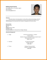 Resume examples for different career niches, experience levels and industries. 11 Resume Samples Philippines Sample Resume Format Basic Resume Examples Basic Resume Format