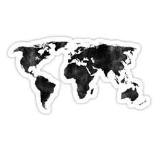 Aesthetic Vsco Journal Aesthetic Tumblr Black And White Stickers Black And White Watercolor Map Sticker By Leah Biernacki In 2020 Black Stickers Black And White Stickers Cute Stickers