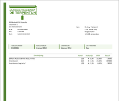 Factuur Template Excel Bestand Snoei Net