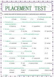 Check spelling or type a new query. English Esl Placement Test Worksheets Most Downloaded 31 Results