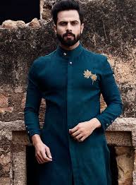 Dark Green Indowestern Sherwani Get The Outfit For Manufacturer Rate Call Or Whatsapp At 91 9511613 Indian Men Fashion Fashion Suits For Men Wedding Dress Men