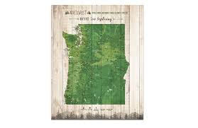Washington and oregon state map. Washington State Park Map Wall Art Of Wa State World Vibe Studio