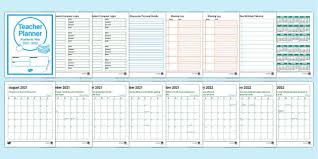 Pretty planner printables for a beautiful year. Teacher Planner Academic Year 2021 2022 Twinkl