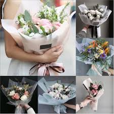 The tissue paper will peek out over the side of the wrapper when the flowers are wrapped, adding a pretty contrast to the floral presentation. Buy Translucent Flowers Wrapping Paper Sheet Gift Packaging Floral Bouquet At Affordable Prices Free Shipping Real Reviews With Photos Joom