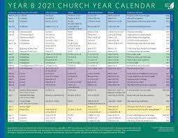 The 2021 liturgical year begins on the first sunday of advent, november 29, 2020. Church Year Calendar Year B 2021 Augsburg Fortress