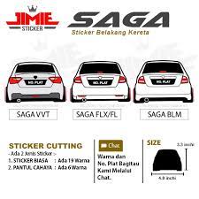 Memang laptop adalah gadget mahal. Sticker Kereta Sticker Belakang Proton Saga Custom Warna Dan No Plat Shopee Malaysia