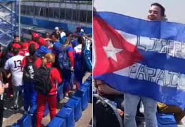 Luchador Mijaín López golpea a joven cubano en estadio de Chile