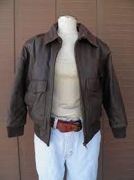 London Fog Vintage Brown Leather Bomber Aviator Coat Jacket M 10 12 Leather Bomber Coats Jackets Jackets