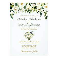Floral Watercolor Green Gold Wedding Invitation B Zazzle Com Green Wedding Invitations Gold Wedding Invitations Green Gold Weddings