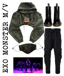 Exo Monster M V By Llavenderdreams77 Liked On Polyvore Featuring Faith Connexion Dr Martens Mostly Heard Rarely Seen Clothes Design Clothes Exo Monster