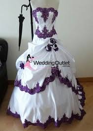 Elegant Purple Trim Purple Wedding Dress Gothic Wedding Dress Online Wedding Dress