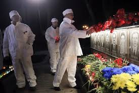 Firefighters light candles and place flowers at the monument to chernobyl victims in slavutich, the city of the power station's personnel live, some 50 kilometres (30 miles) from the accident. Memories Painful On Chernobyl S 30th Anniversary Update
