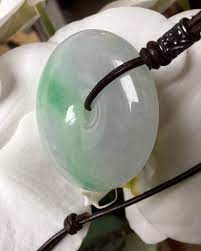 Jadeite Pendant Necklace Protection Necklace Lucky Jade Pendant Choker Amulet Safety Guardian Button Necklace Necklace For Kids Jadeite Leather Corded Necklace Unisex Necklace