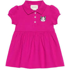 Gucci Baby Polo Dress With Cat And Flower 710 Ron Found On Polyvore Featuring Children Baby And Girls 0 36m Clothes Design Polo Dress Dresses