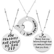 We've all the top trending accessories that are perfect for school, prom and beyond! Jewelry For Teens She Believed She Could So She Did Inspirational Necklace 3 Pcs Set C417aa8k75k