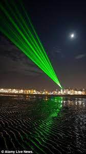 No The Aliens Haven T Landed It S The Huge Olympics Laser Light Show In Weymouth And It Happened At 1am Laser Lights Laser Show Light Show