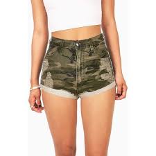 Combat Camo High Waist Shorts 40 Liked On Polyvore Featuring Shorts Jean Shorts Distressed High Waisted Shorts High Waisted Shorts Destroyed Denim Shorts
