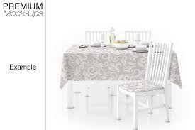 Tablecloth Mockup Set Table Cloth Mockup Psd Mockup Template