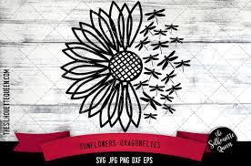 You can copy, modify, distribute and perform the work, even for commercial purposes, all without asking permission. Sunflower Dragonflies Graphic By Thesilhouettequeenshop Creative Fabrica In 2020 Design Bundles Alphabet Illustration Flower Svg