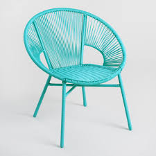 Round Maui Blue All Weather Wicker Camden Outdoor Patio Chair By World Market Outdoor Chairs Outdoor Patio Chairs Patio Chairs
