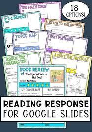 Digital Reading Response Templates For Google Slides Distance Learning In 2020 Reading Response Teaching Comprehension Google Classroom