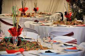 Fair trade african products at swahili modern. African Print Fabric Table Setting Ankara Fabric Table Styling Ideas Traditional Africa Table Settings Wedding Decorations Pictures Traditional Wedding Decor
