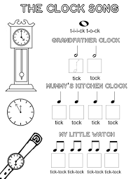 The Clock Song An Easy Way To Learn Musical Note Values Music Worksheets Music Theory Worksheets Learn Music