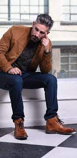 Pair These Handmade Brown Leather Boots By Bedstu With Dark Denim And A Matching Leather Jacket Leather Jacket Men Mens Leather Boots Boots Men