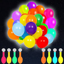 Amazon Com Pokonboy 50 Pack Led Light Up Balloons Glow In The Dark Party Supplies Led Balloons Neon Party Supplies For Birthday Wedding Festival Easter Decorations Mixed Color Toys Games