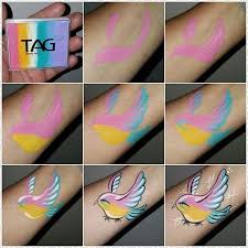 I Just Created This Step By Step For My Book Via An Inspired Neonbird From Katarzyna Zielinska Youtu Face Painting Face Painting Easy Face Painting Designs