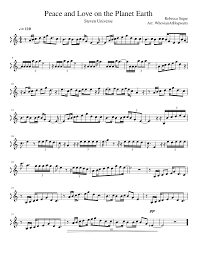 Peace and love on the planet earth. Peace And Love On The Planet Earth Sheet Music For Violin Solo Musescore Com