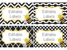 Editable Bee Labels Mega Set Bee Classroom Decor Bee Themed Classroom Bee Classroom