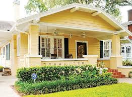 Shop exterior paints online, and pick up from a benjamin moore retailer. Covered Front Porch Yellow House And Covered Front Porch Dream House Yellow House Exterior Craftsman Bungalows Bungalow Exterior
